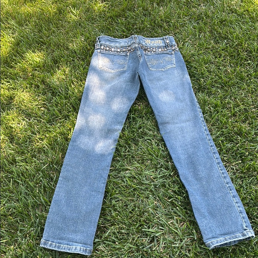 Vintage ROSH Women's Blue Jeans with Embellished Pockets - Picture 9 of 9
